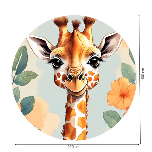 Round Wall Sticker – “Giraffe"