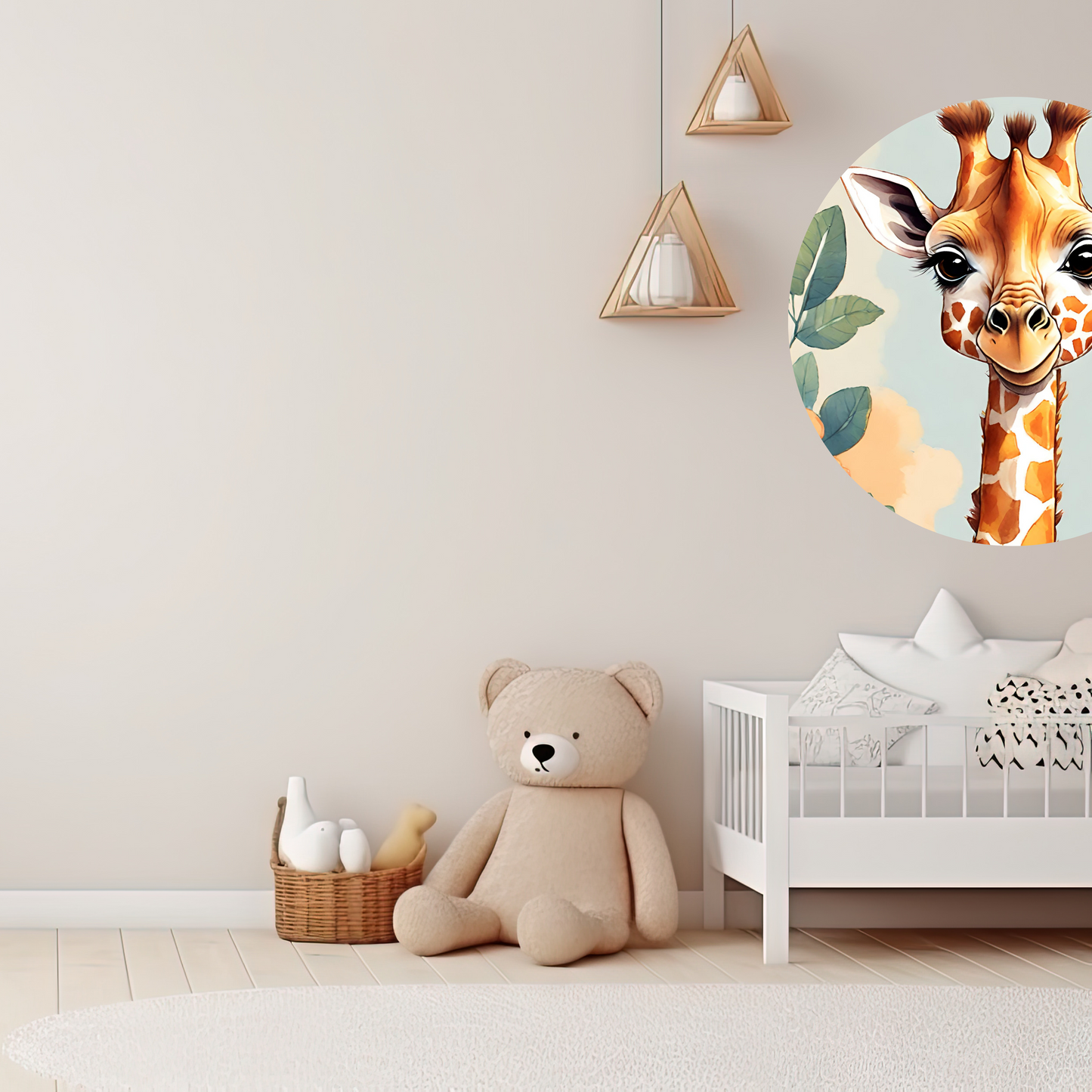 Round Wall Sticker – “Giraffe"