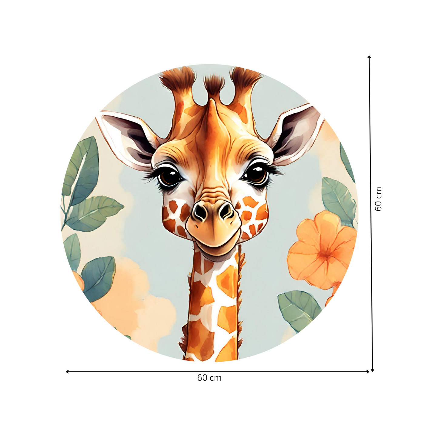 Round Wall Sticker – “Giraffe"