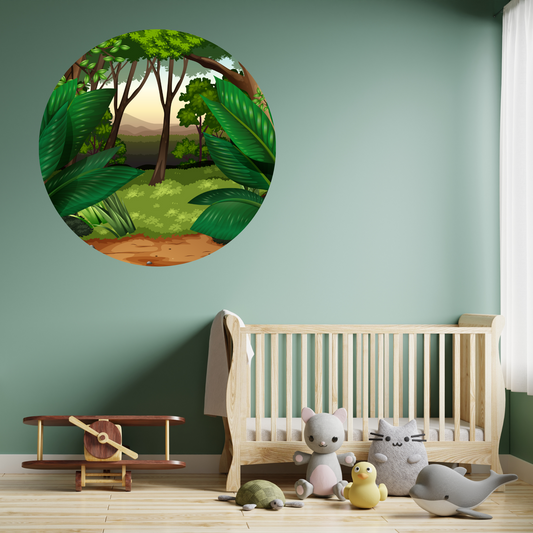 Round Wall Sticker – “Jungle"