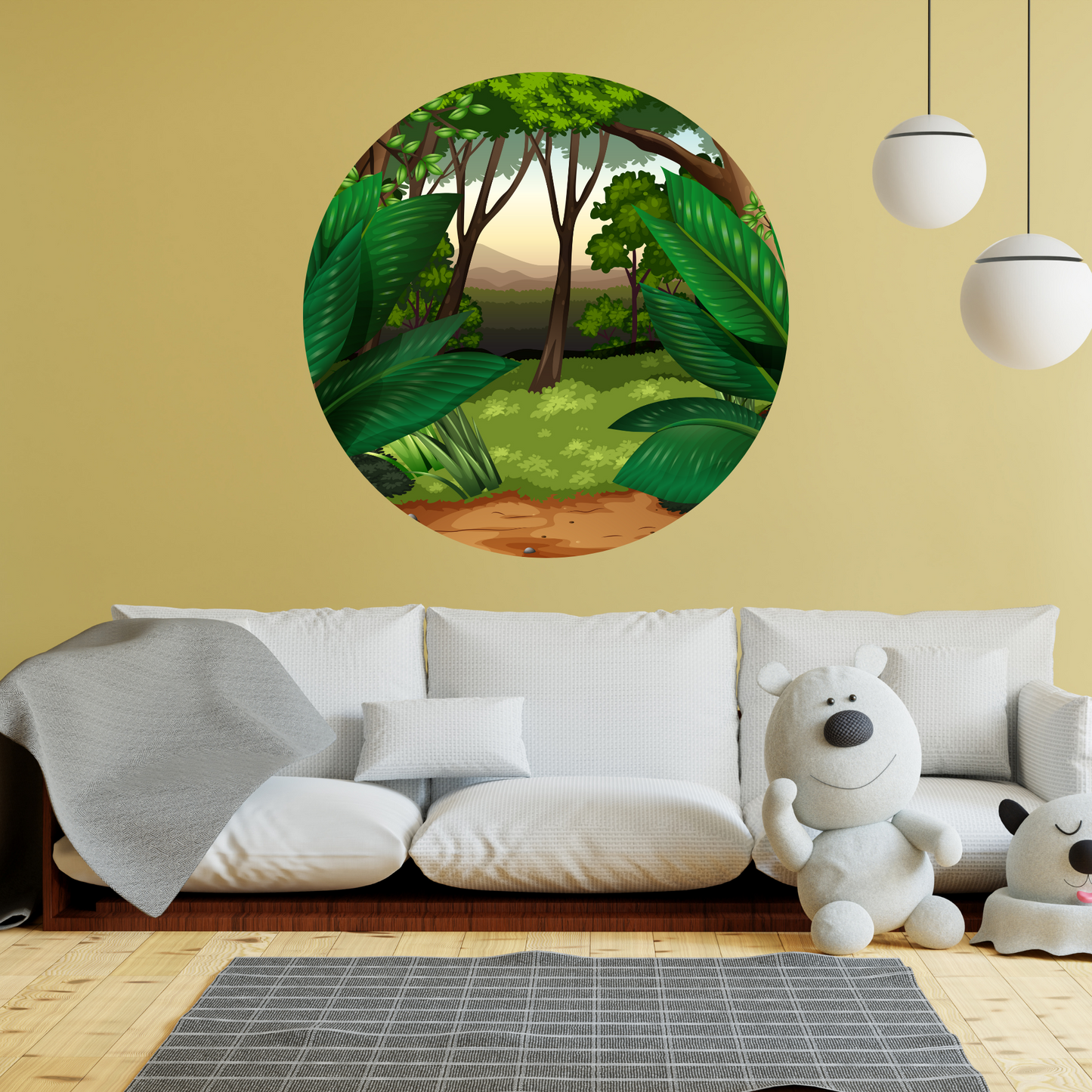 Round Wall Sticker – “Jungle"
