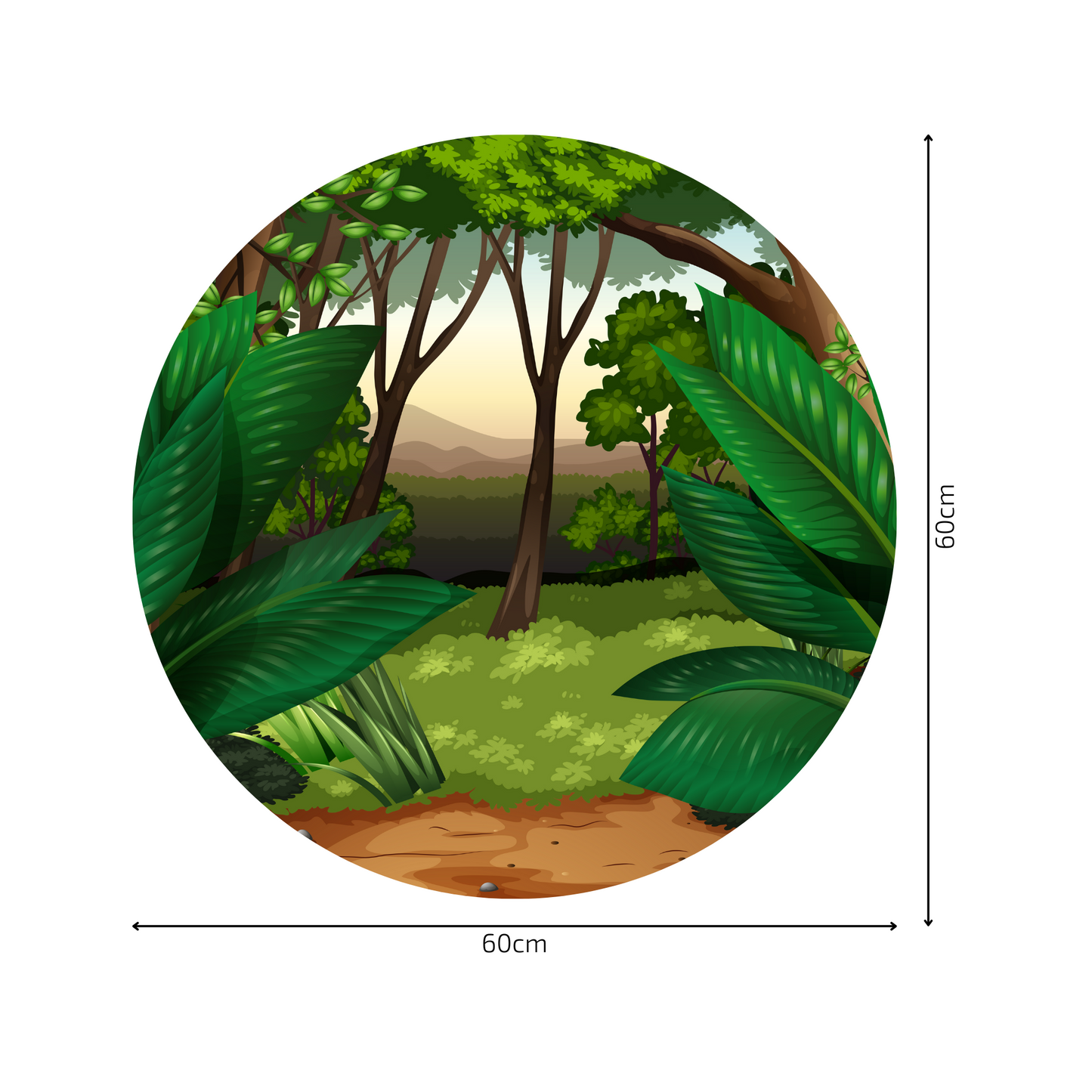 Round Wall Sticker – “Jungle"