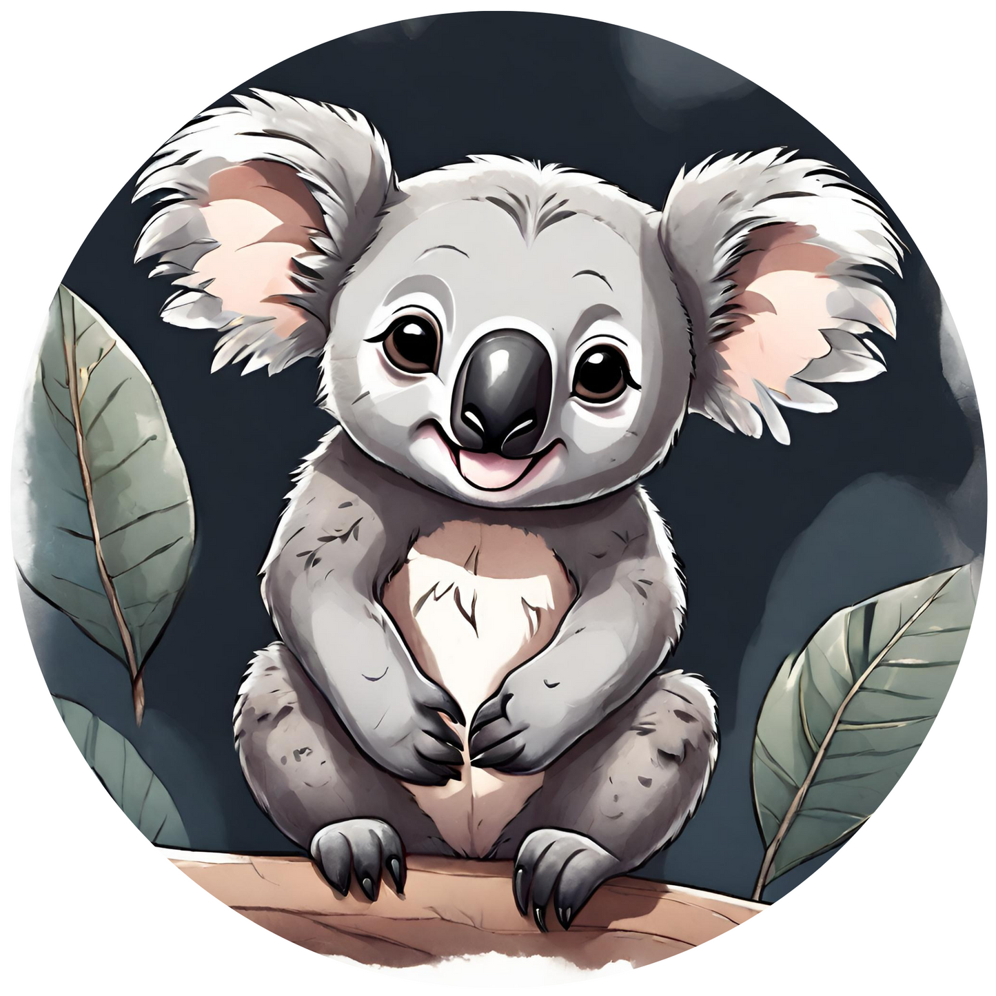 Round Wall Sticker – “Koala"