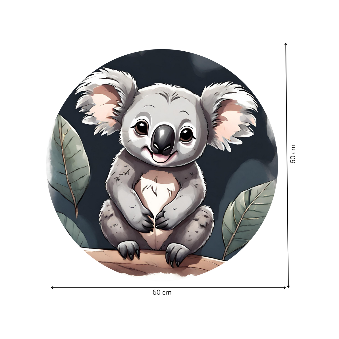 Round Wall Sticker – “Koala"