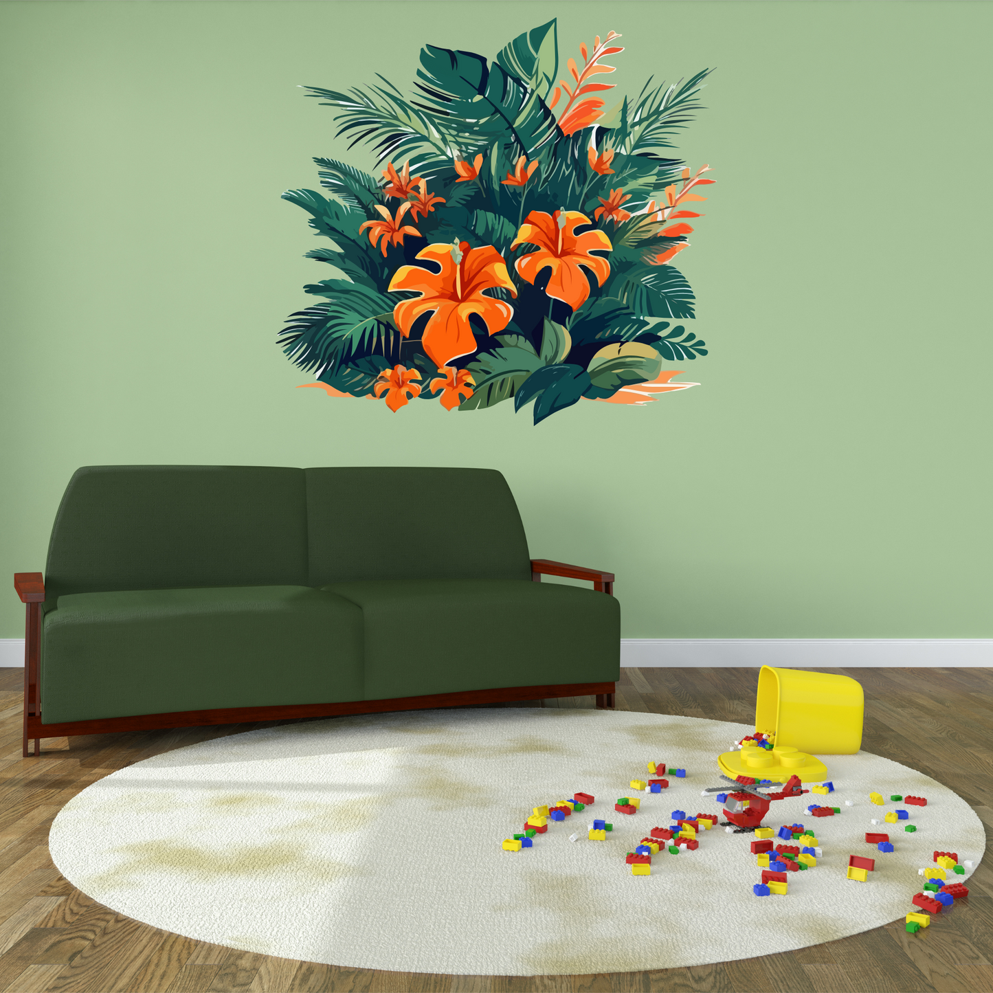 Round Wall Sticker – “Leaves"