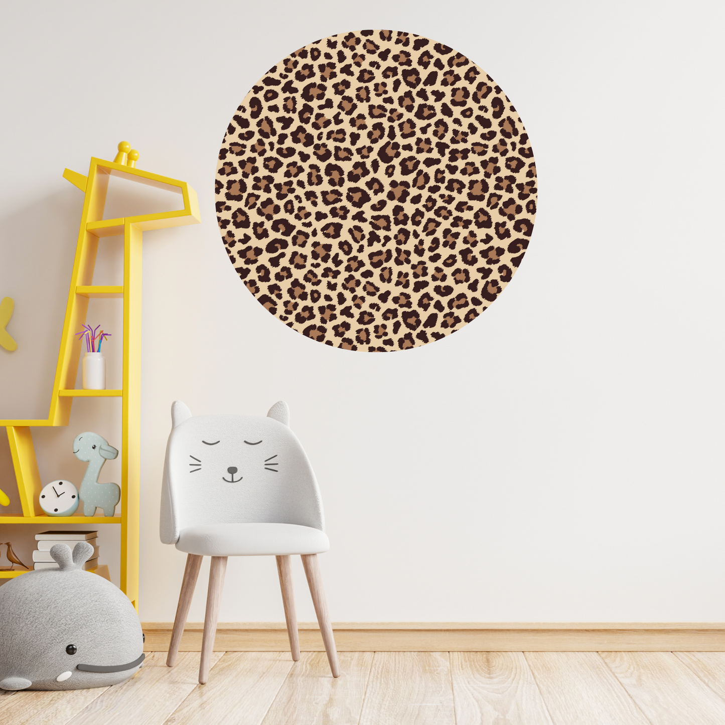 Round Wall Sticker – “Leopard Pattern"