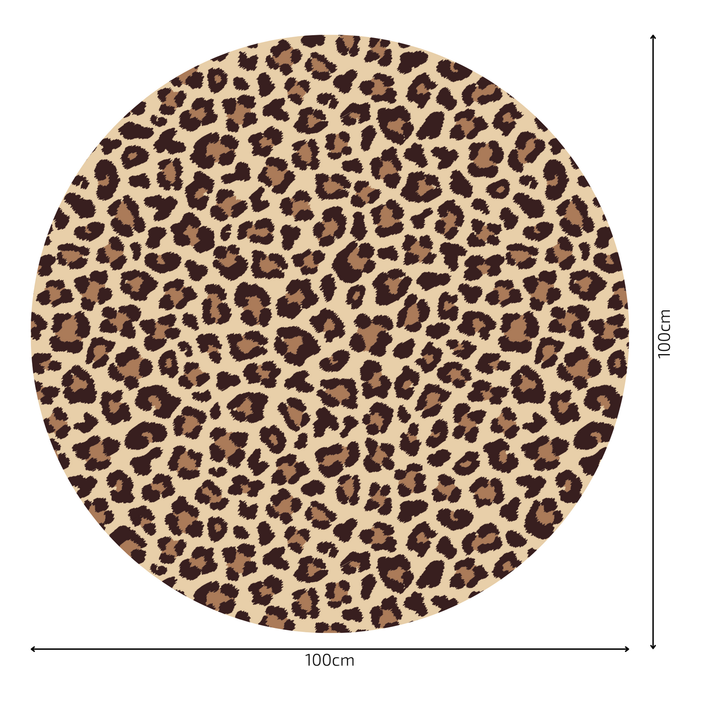 Round Wall Sticker – “Leopard Pattern"