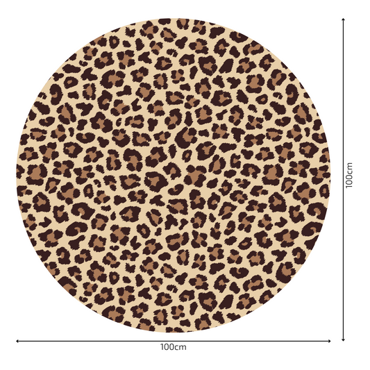 Round Wall Sticker – “Leopard Pattern"