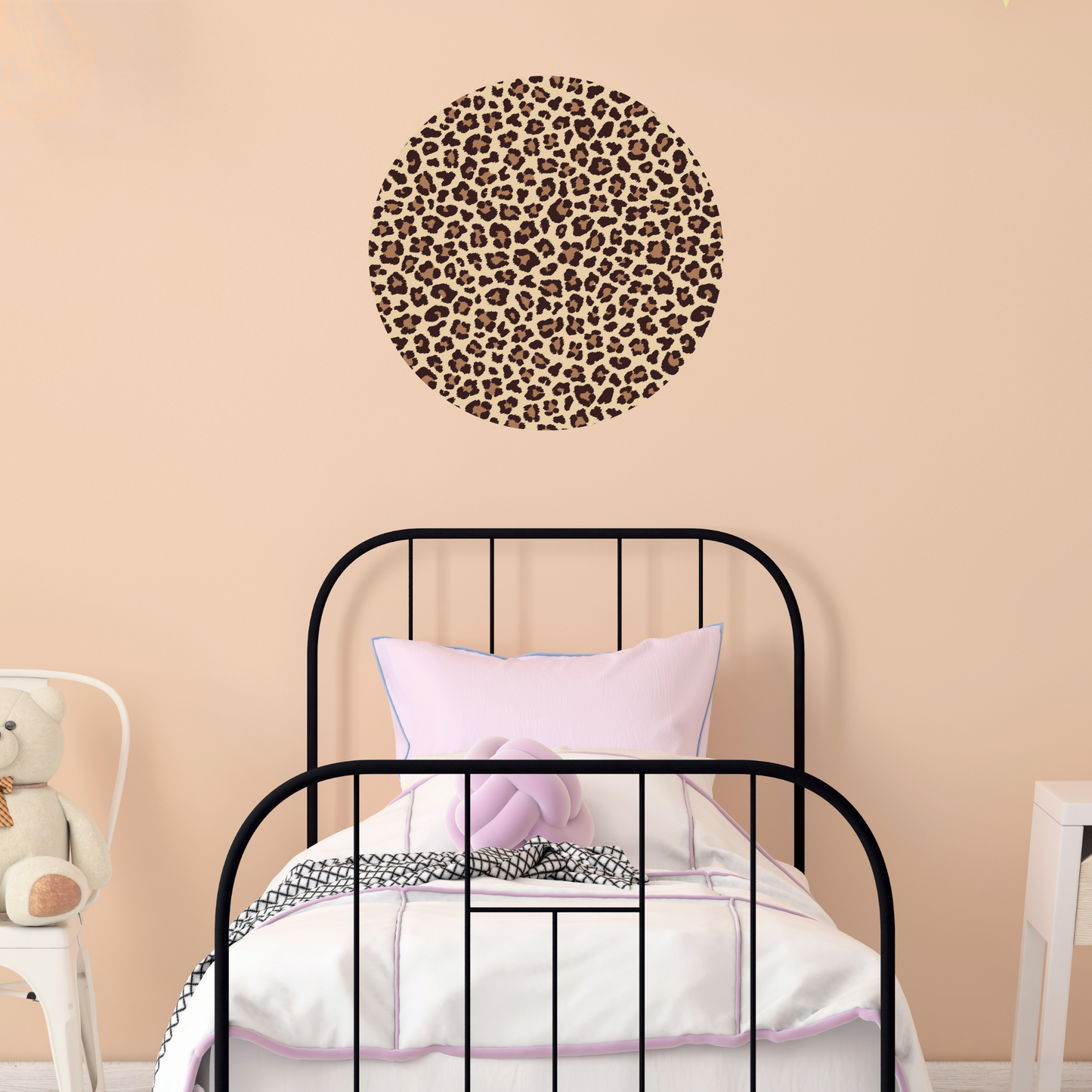 Round Wall Sticker – “Leopard Pattern"