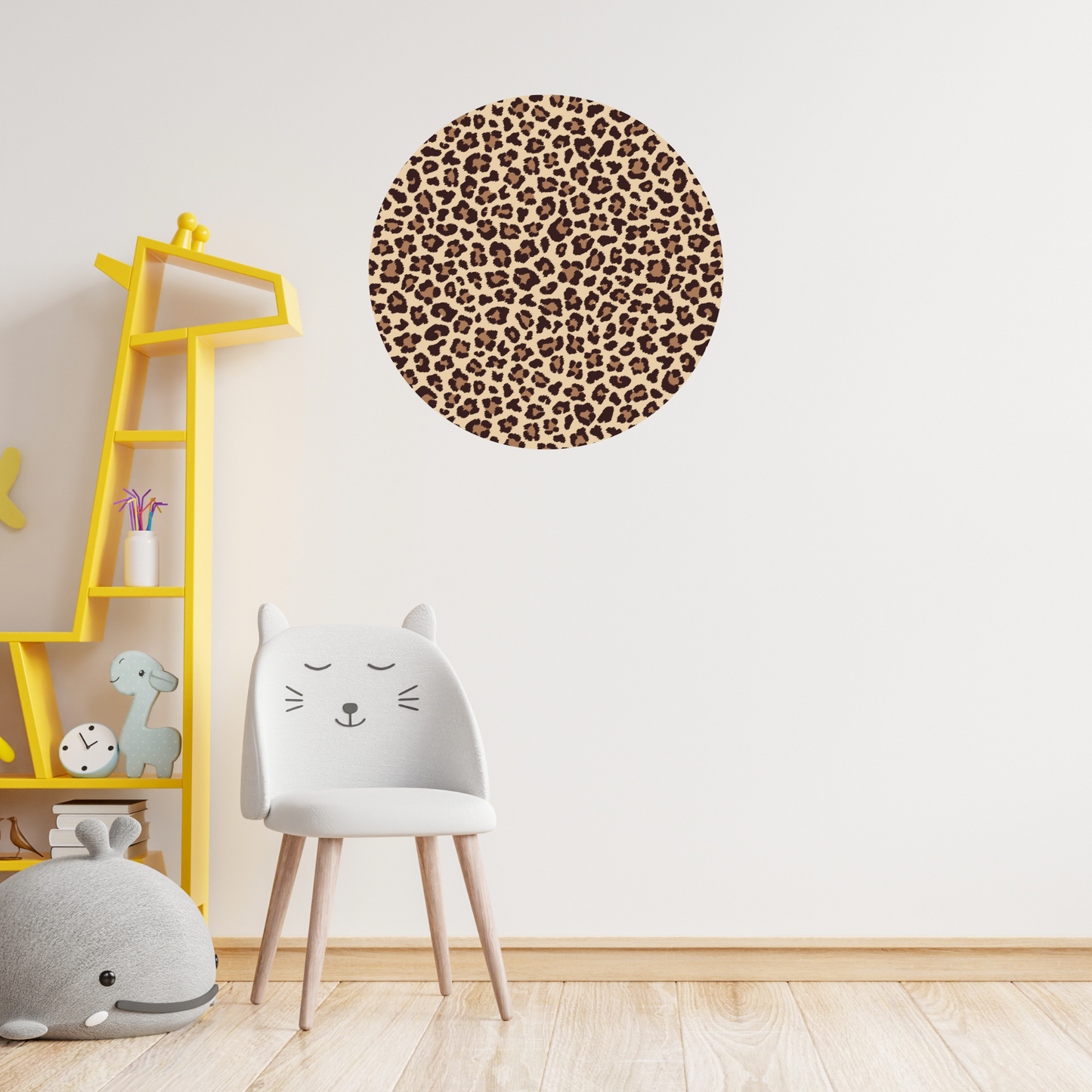 Round Wall Sticker – “Leopard Pattern"