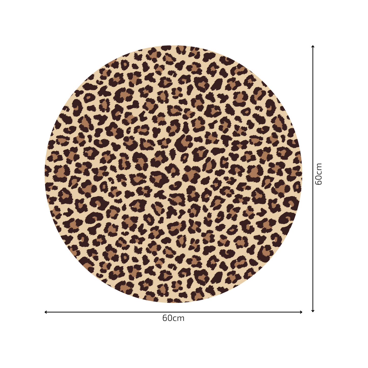Round Wall Sticker – “Leopard Pattern"