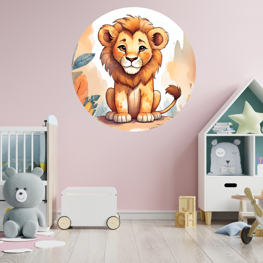Round Wall Sticker – “Lion"