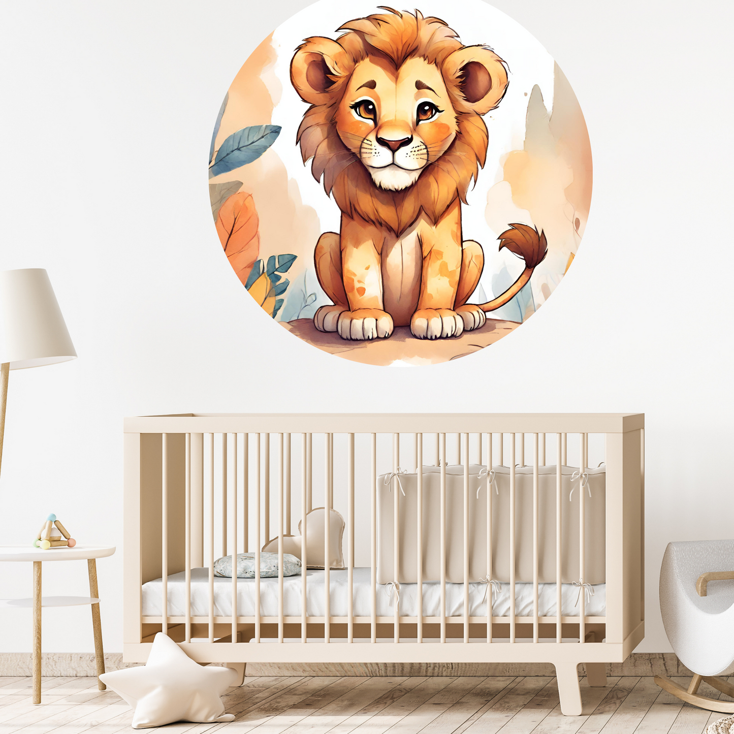 Round Wall Sticker – “Lion"
