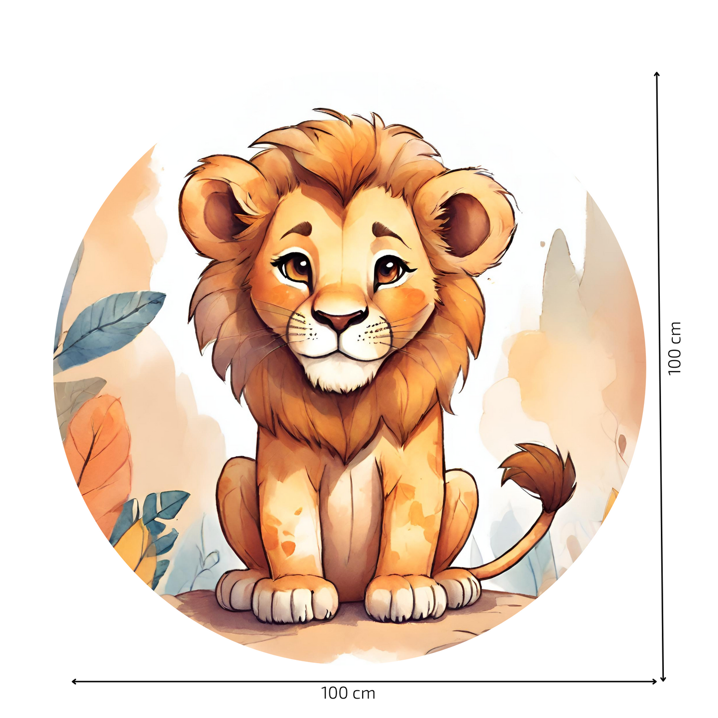 Round Wall Sticker – “Lion"