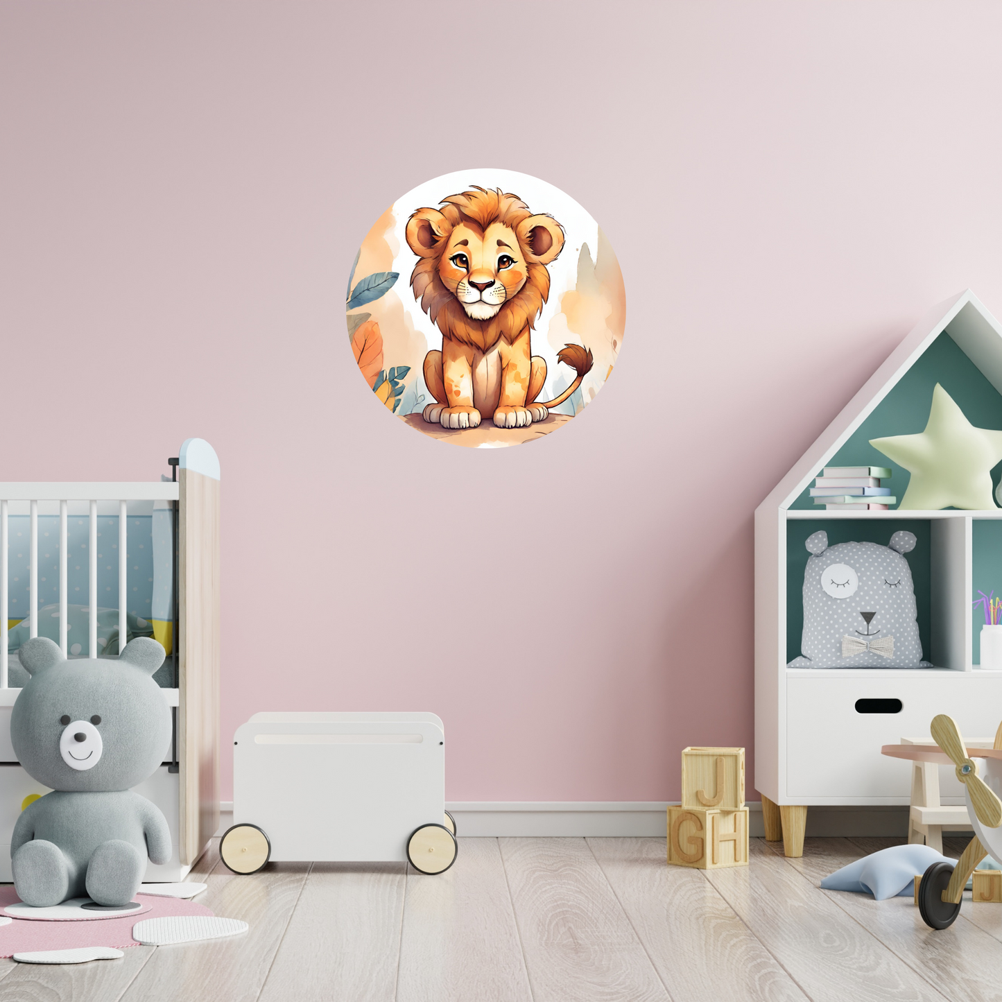 Round Wall Sticker – “Lion"