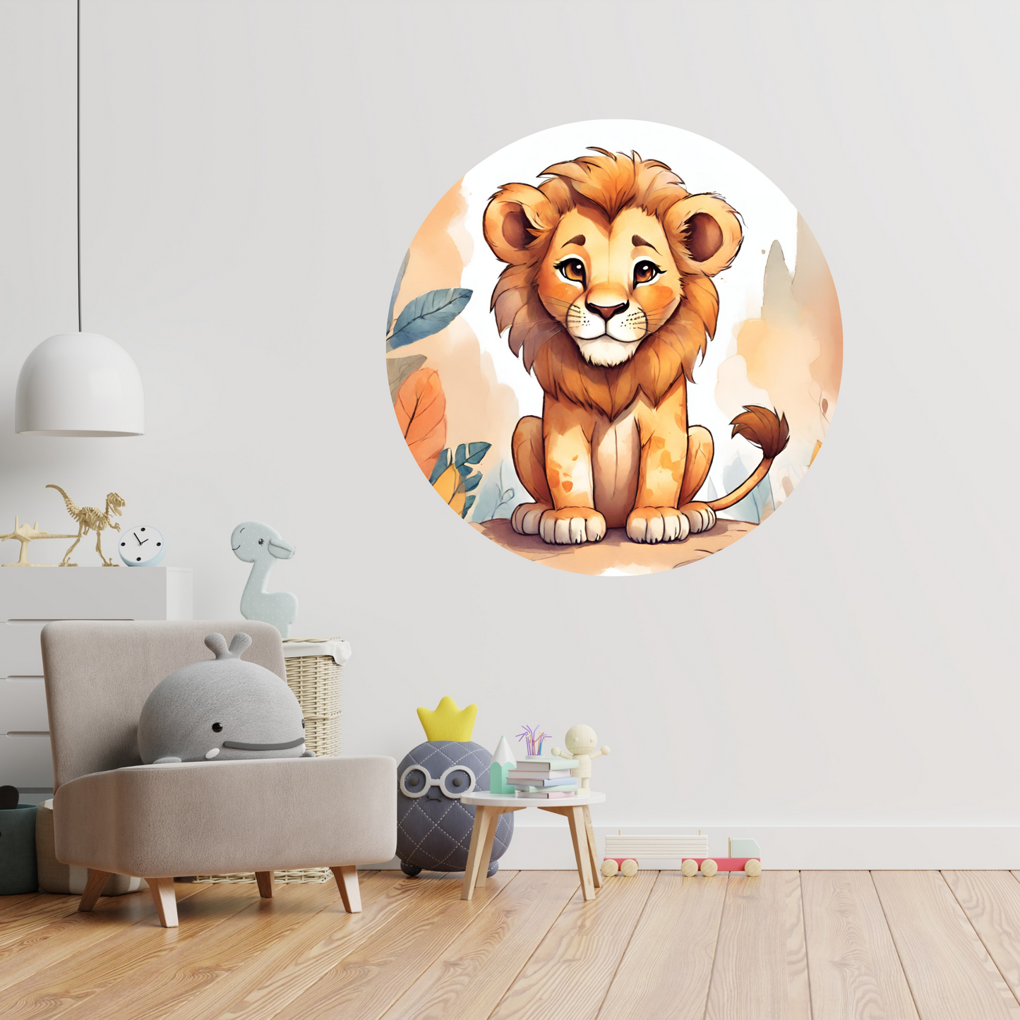 Round Wall Sticker – “Lion"