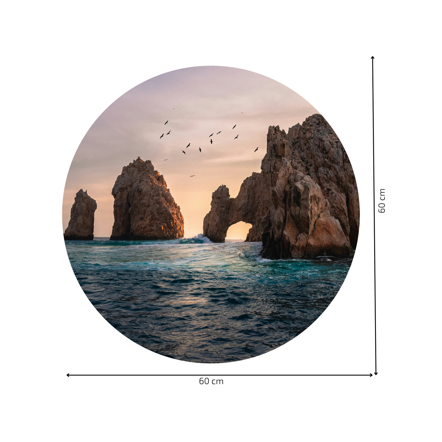 Round Wall Sticker – “Los Cabos"