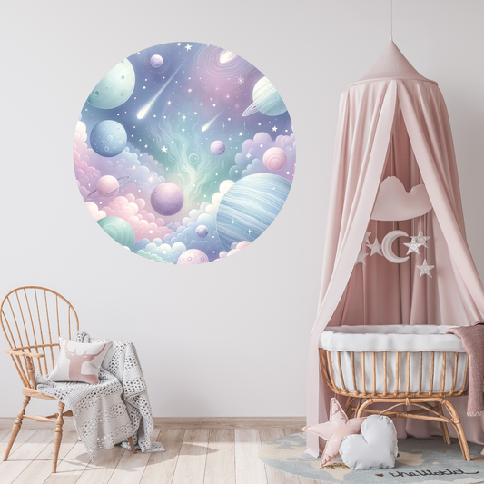 Round Wall Sticker – “Magical Universe"