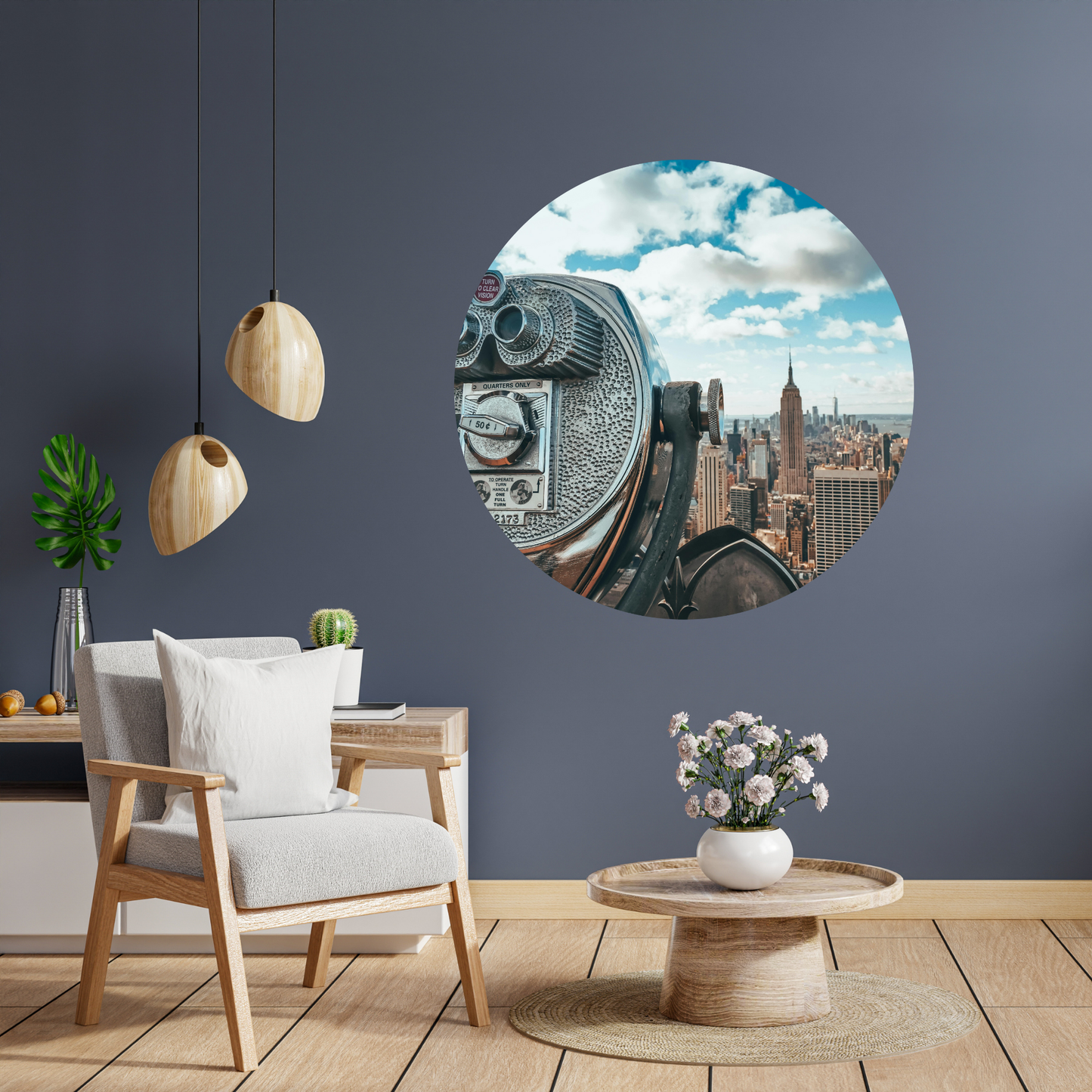 Round Wall Sticker – “New York 2"