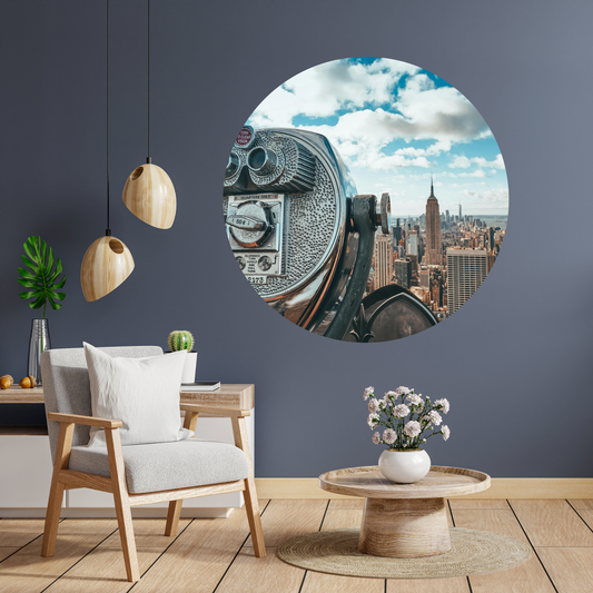 Round Wall Sticker – “New York 2"