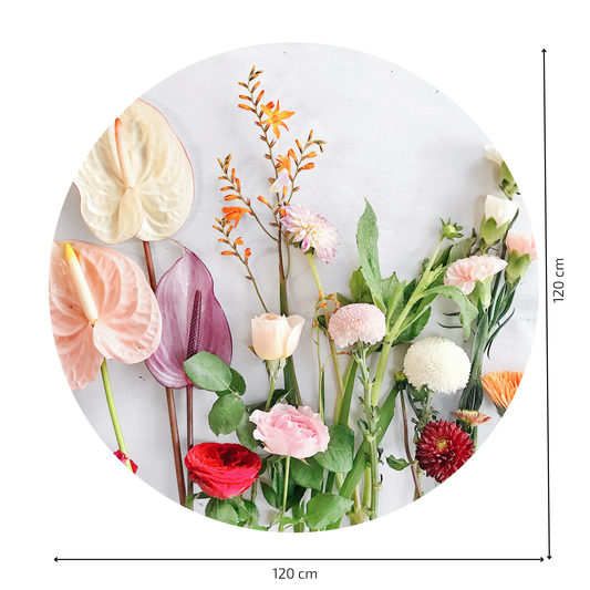 Round Wall Sticker – “Meadow Flowers"