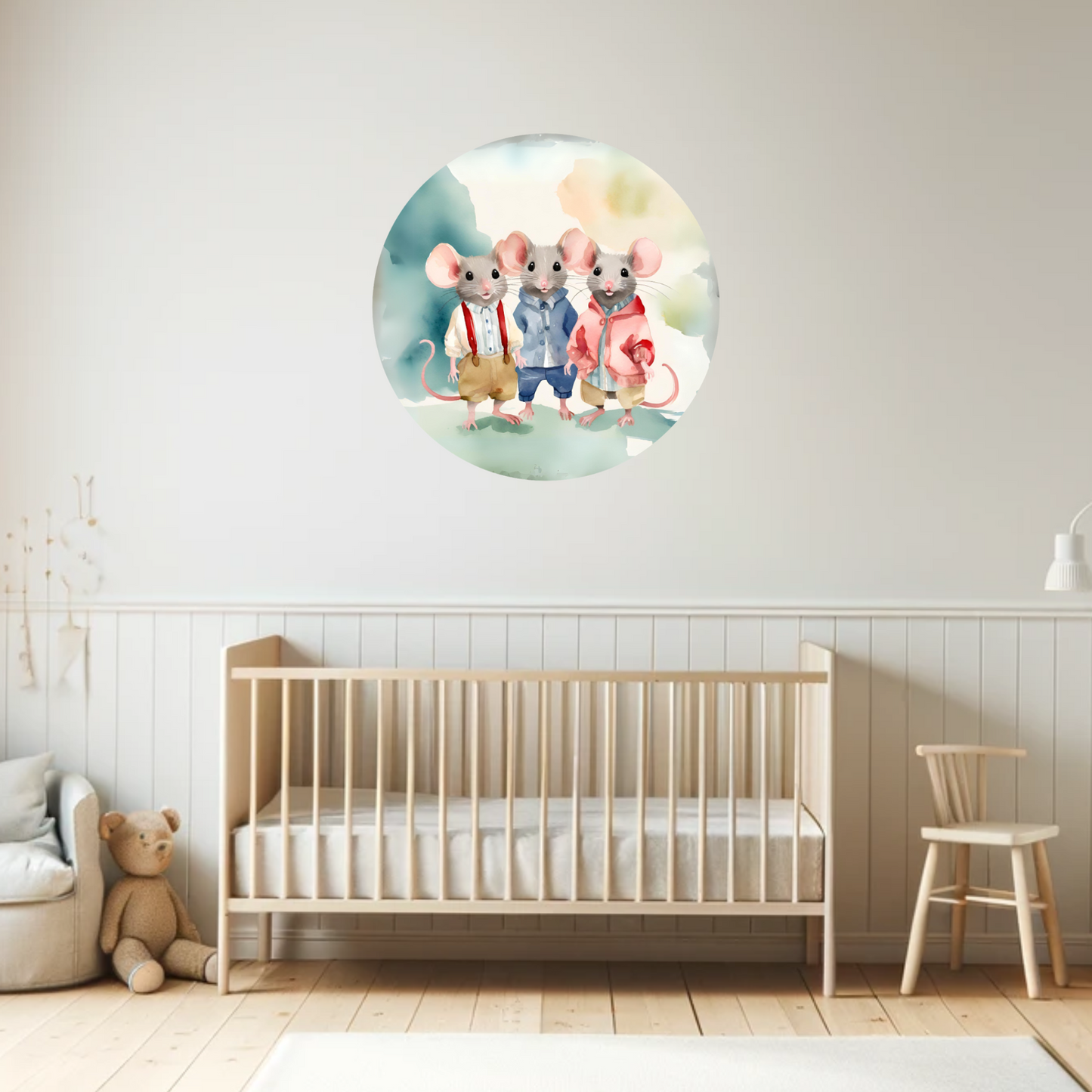 Round Wall Sticker – “Mice"