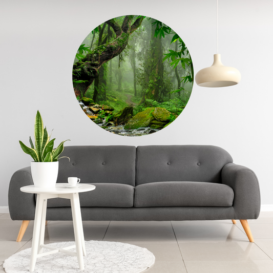Round Wall Sticker – “Mysterious Jungle"