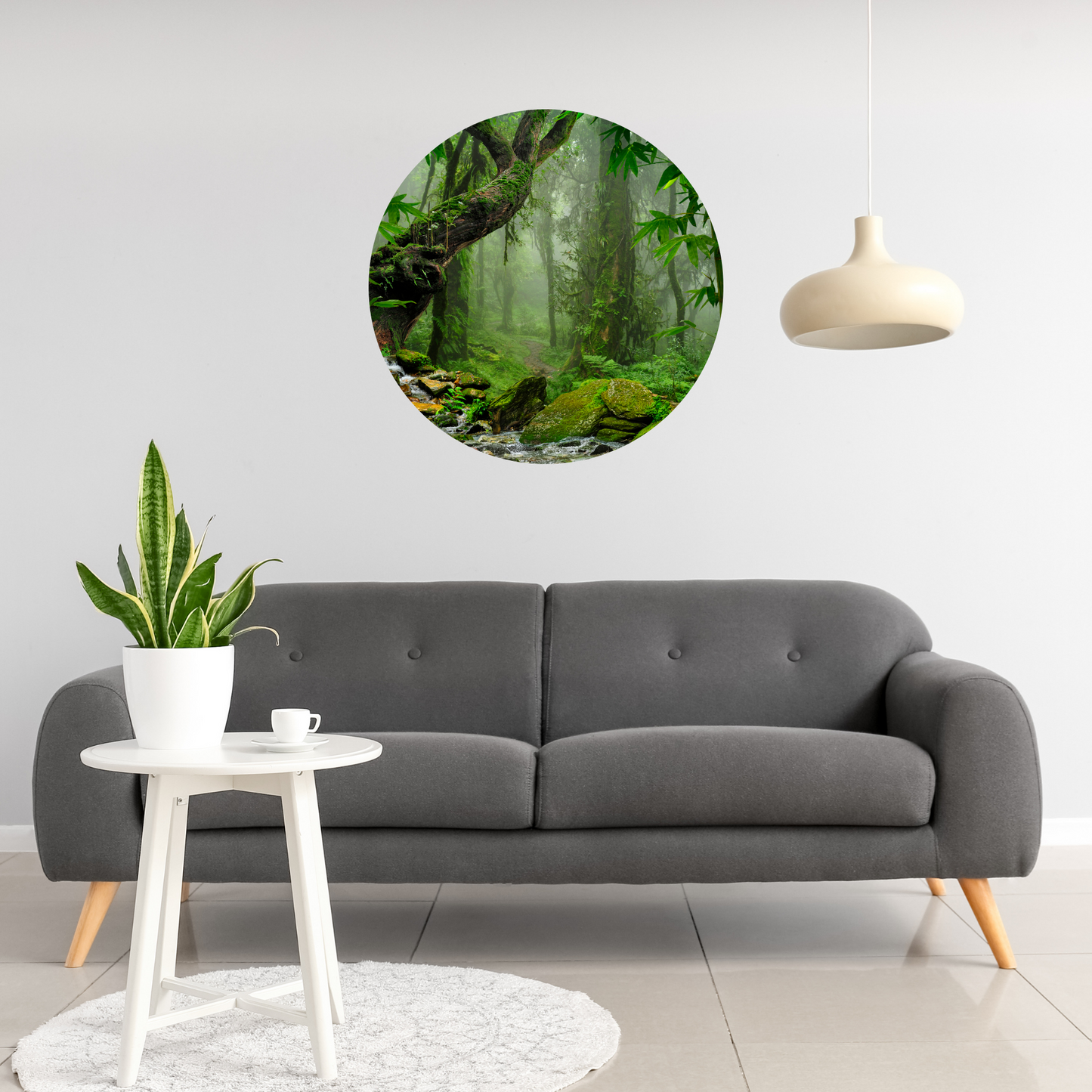 Round Wall Sticker – “Mysterious Jungle"