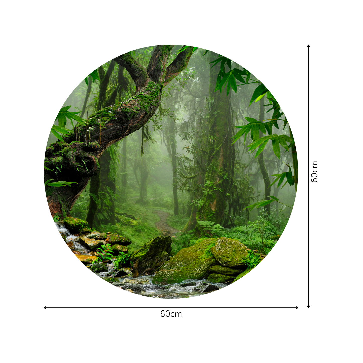Round Wall Sticker – “Mysterious Jungle"