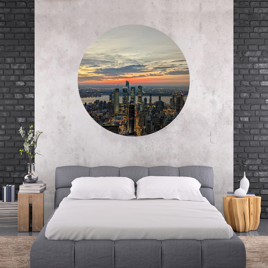 Round Wall Sticker – “New York"