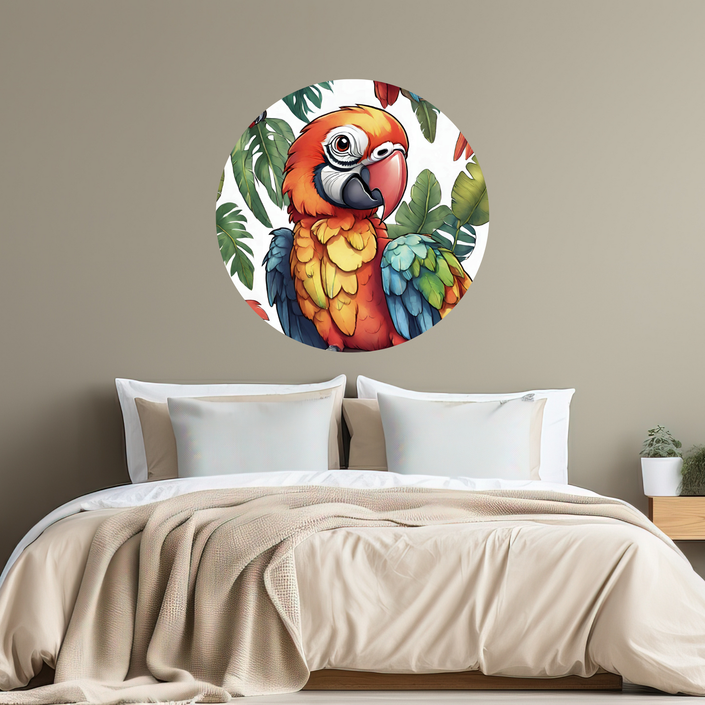 Round Wall Sticker – “Parrot"