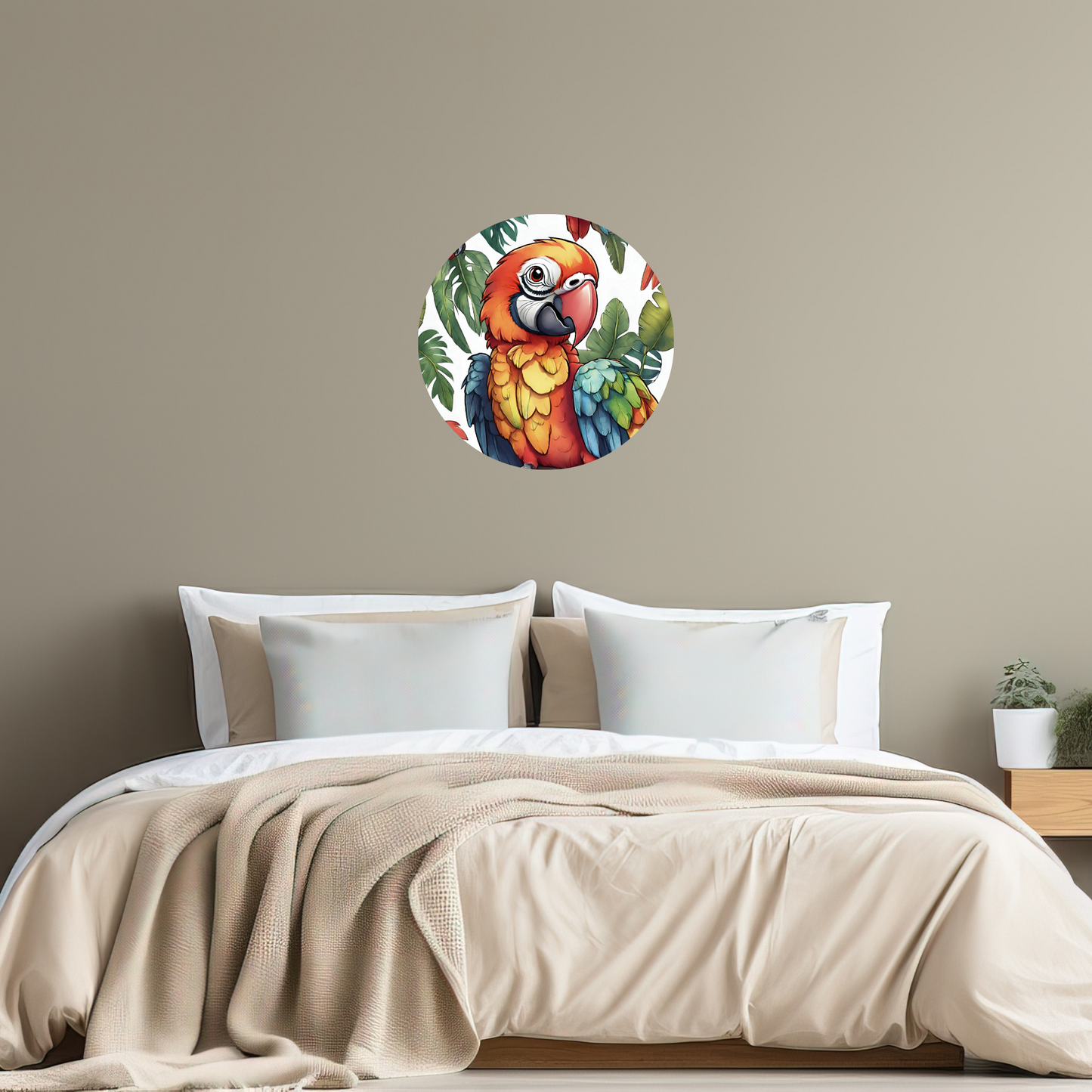 Round Wall Sticker – “Parrot"