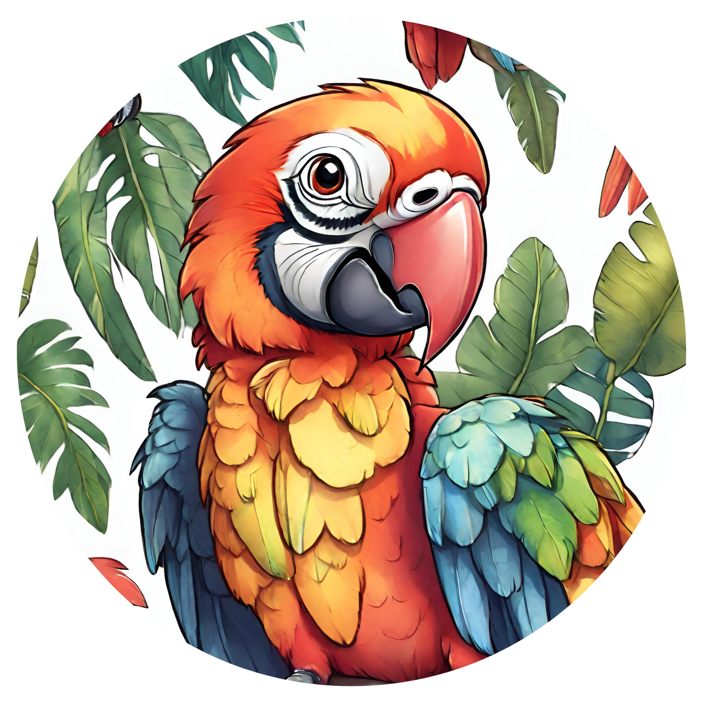 Round Wall Sticker – “Parrot"