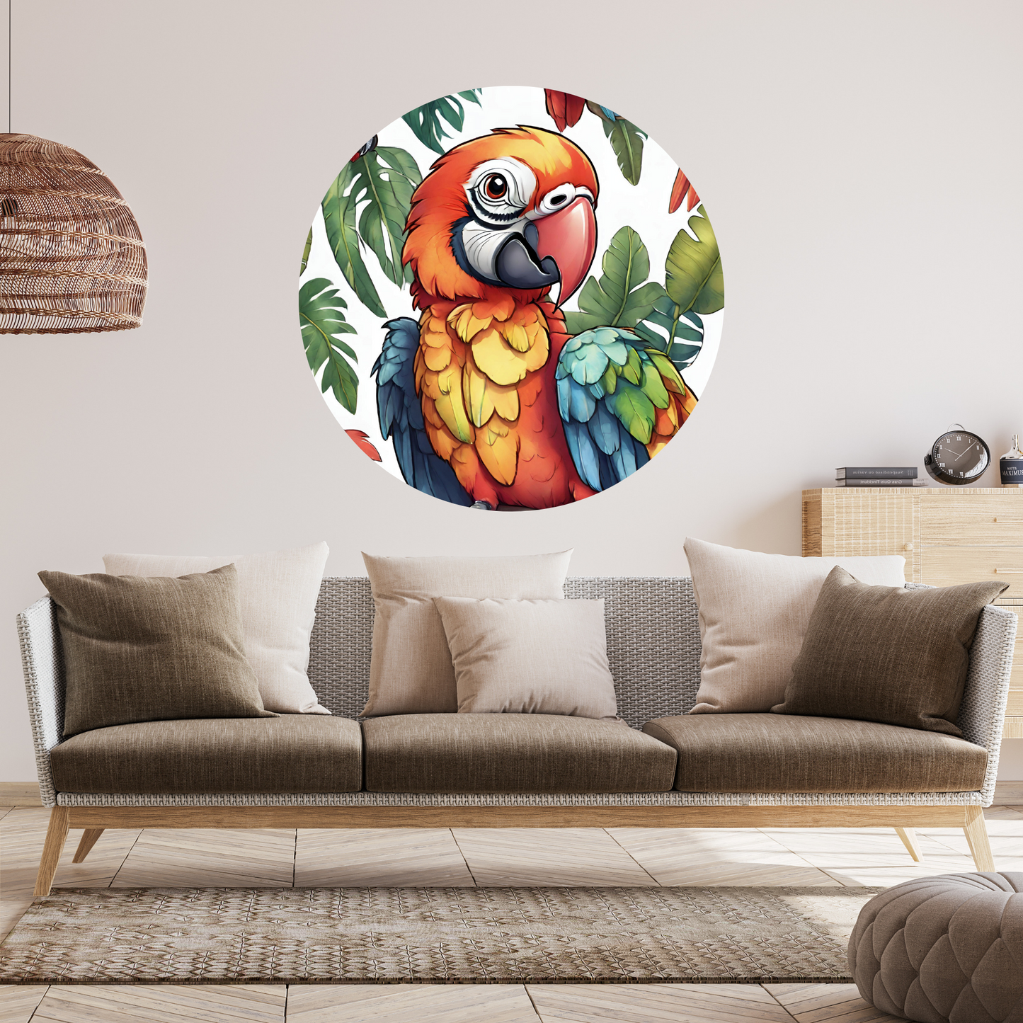 Round Wall Sticker – “Parrot"