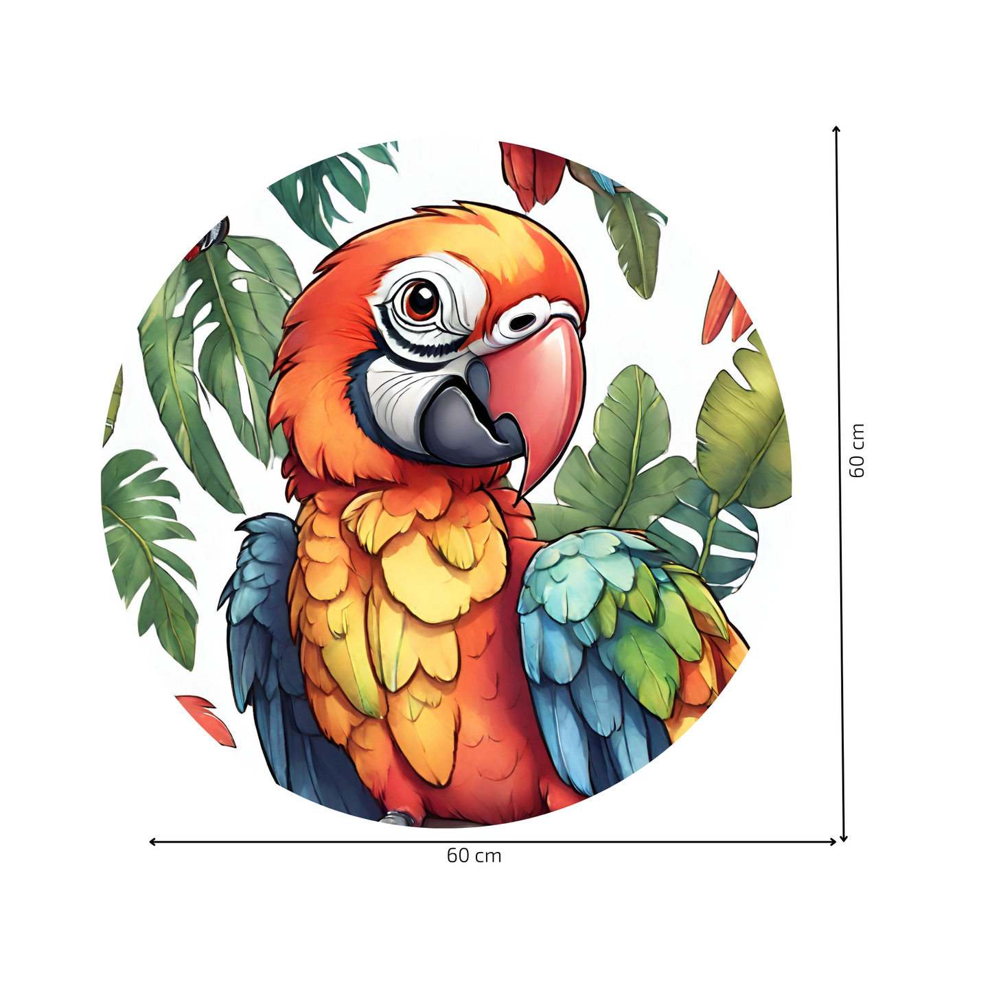 Round Wall Sticker – “Parrot"