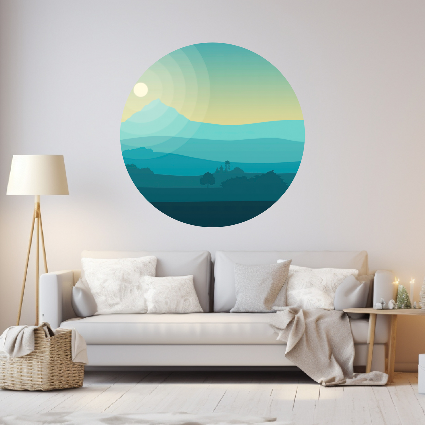 Round Wall Sticker – “Sunrise"