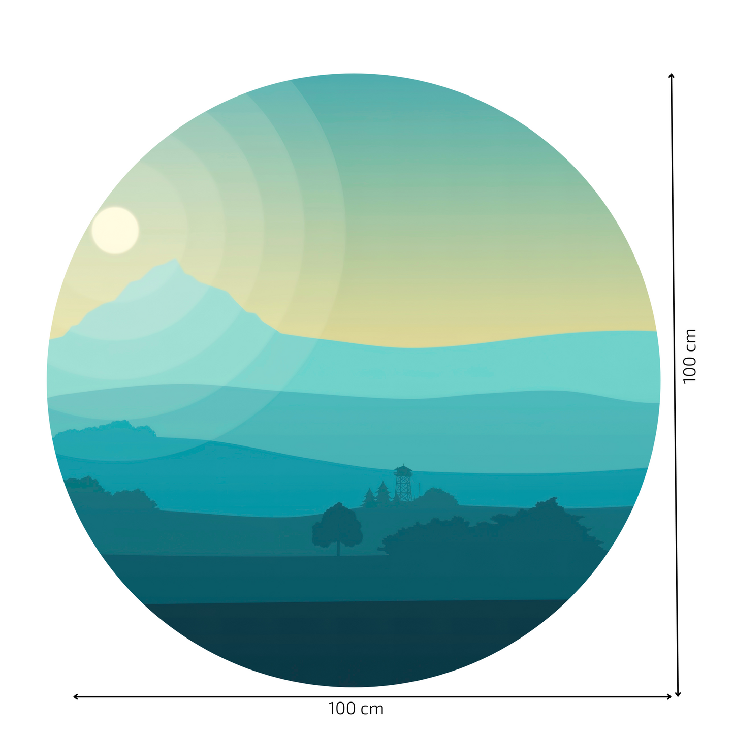 Round Wall Sticker – “Sunrise"