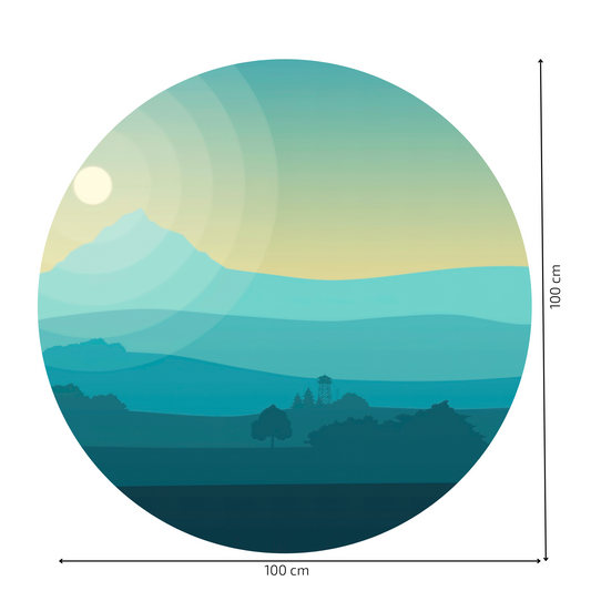 Round Wall Sticker – “Sunrise"