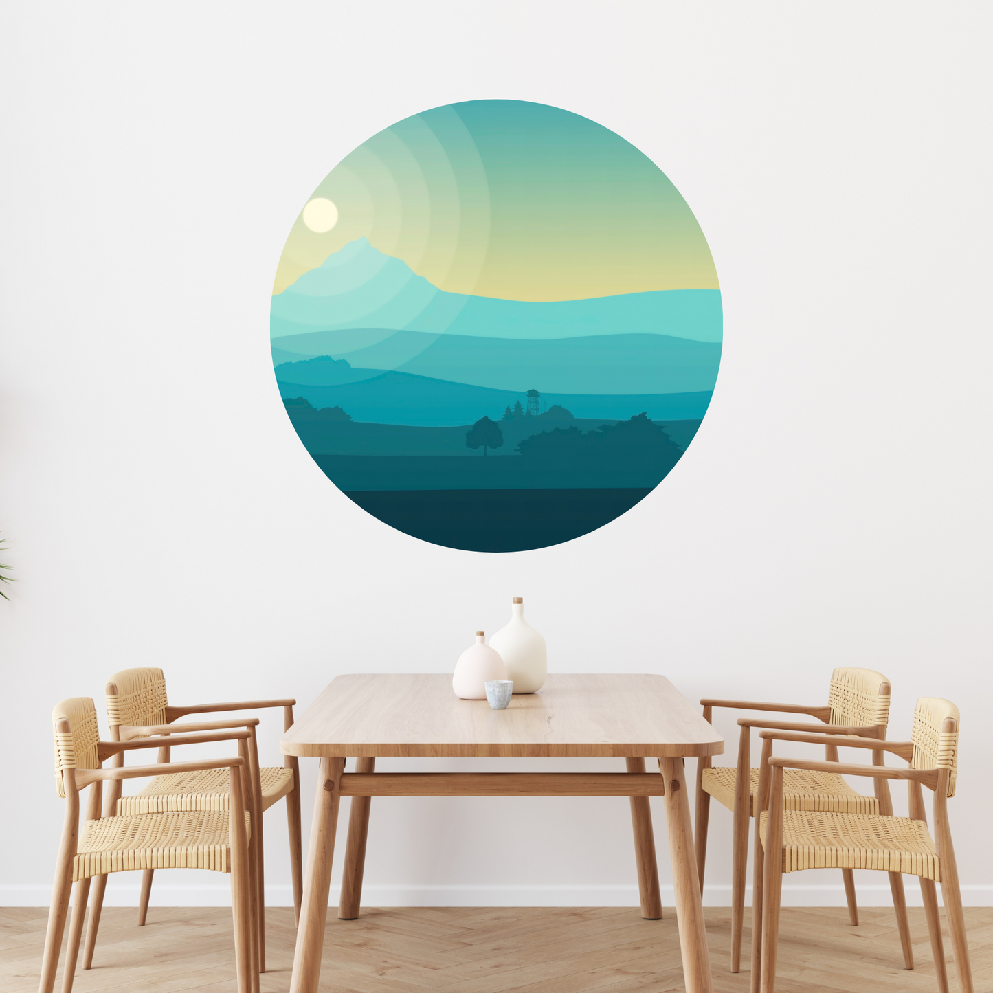 Round Wall Sticker – “Sunrise"