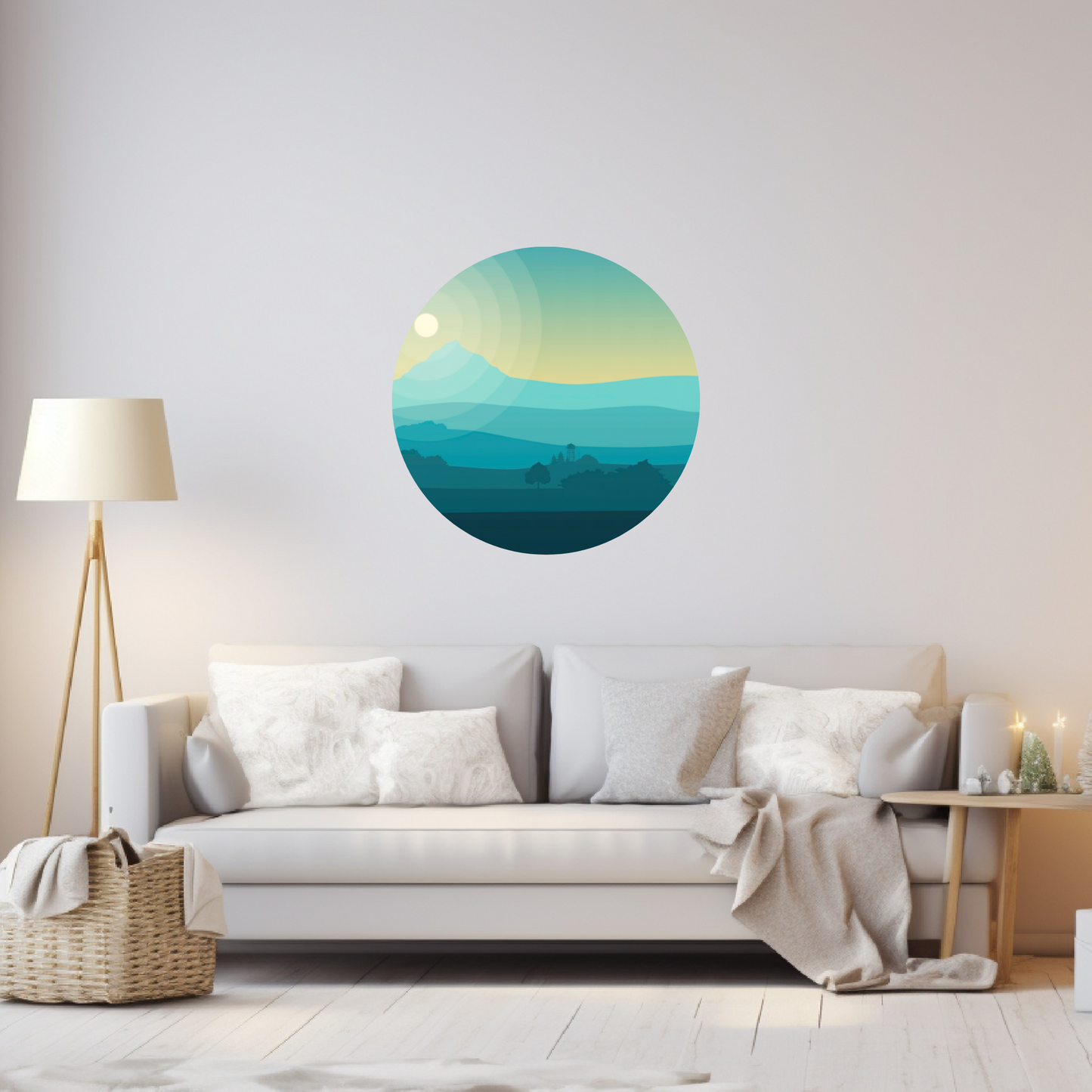Round Wall Sticker – “Sunrise"