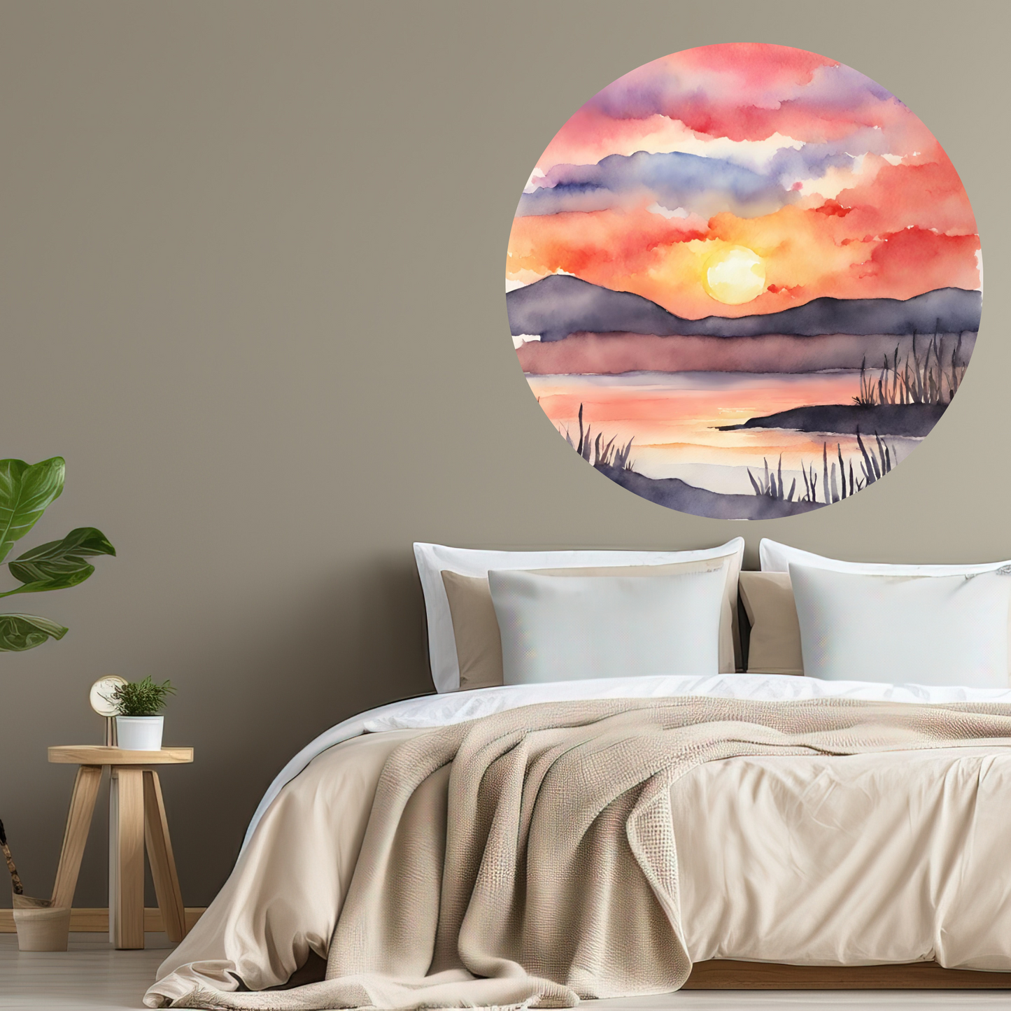 Round Wall Sticker – “Sunset"