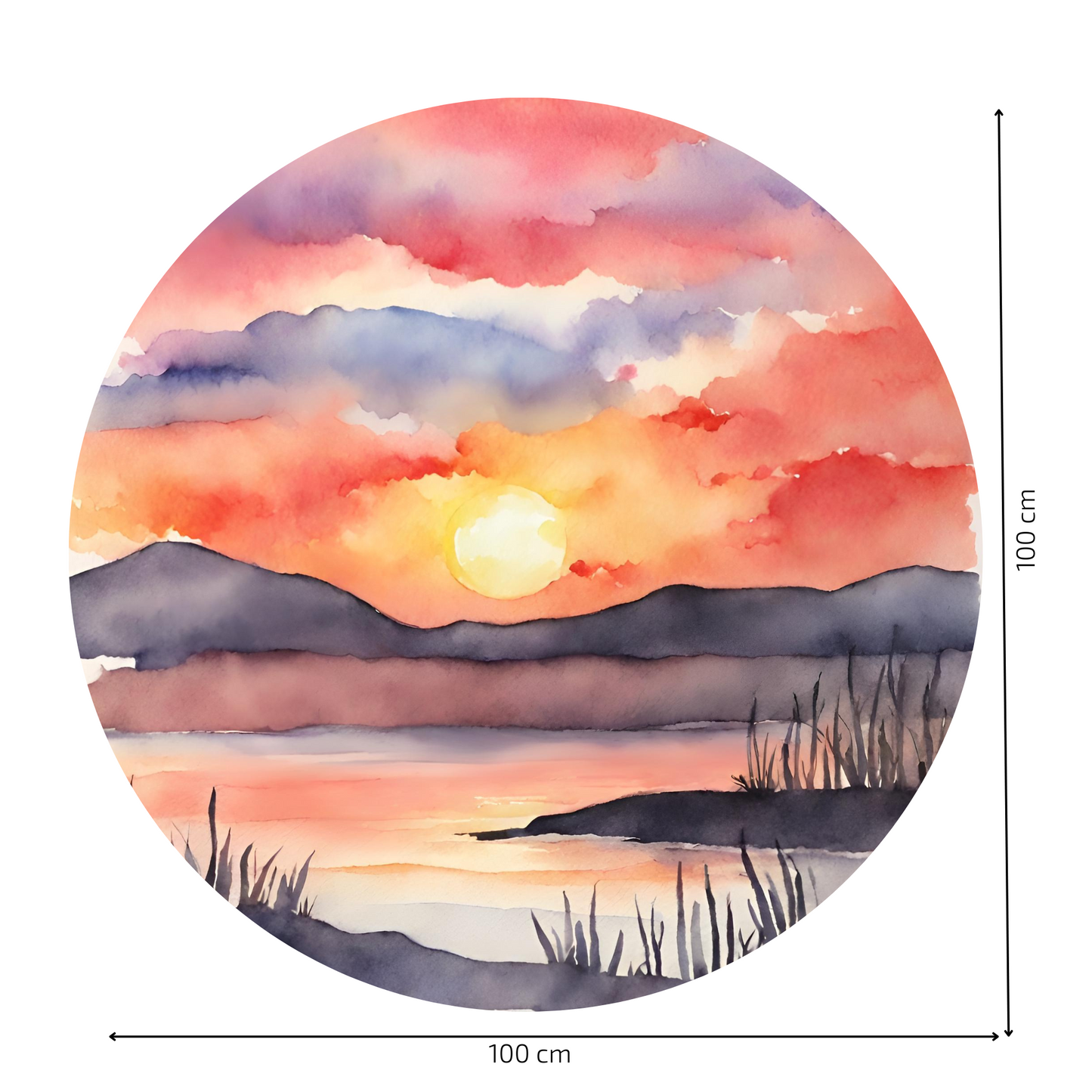 Round Wall Sticker – “Sunset"