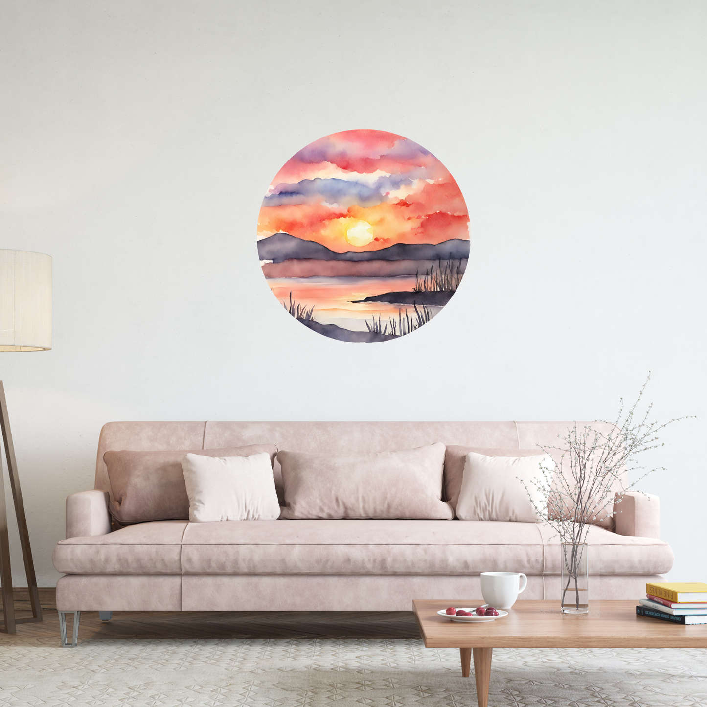 Round Wall Sticker – “Sunset"