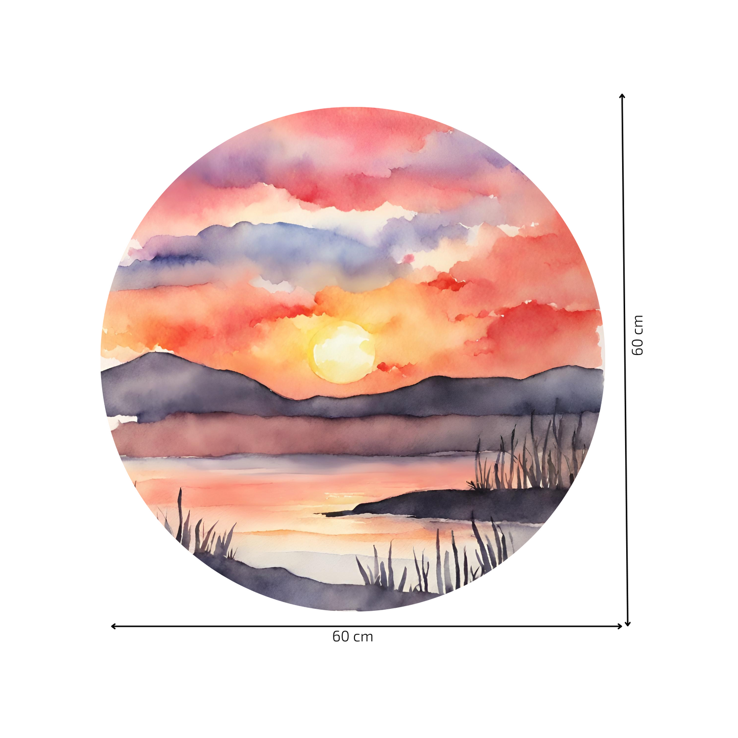 Round Wall Sticker – “Sunset"