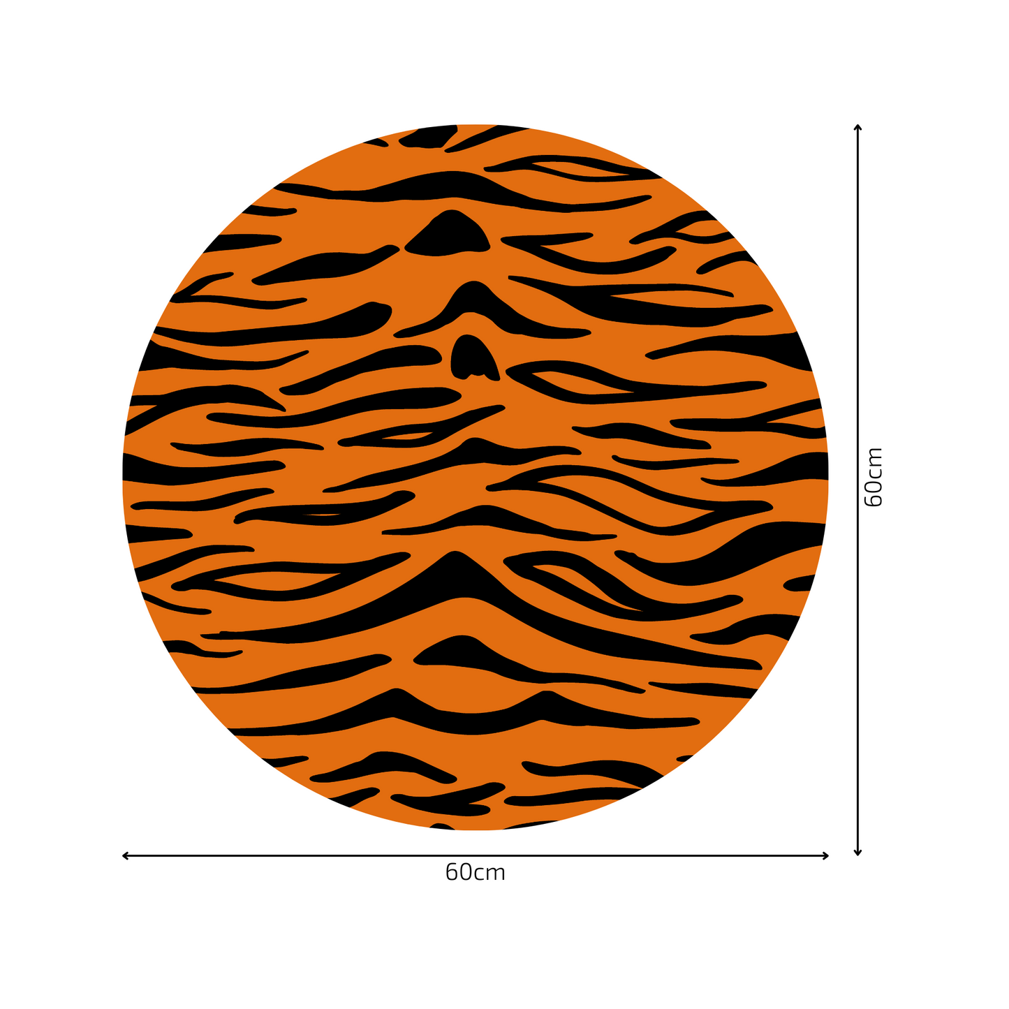 Round Wall Sticker – “Tiger Pattern"