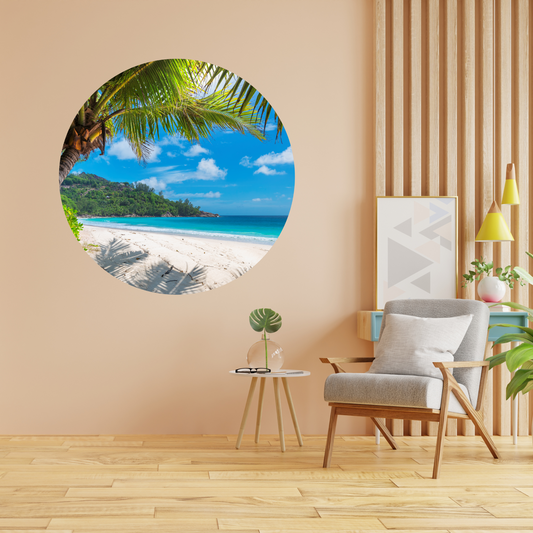 Round Wall Sticker – “Tropical Paradise"