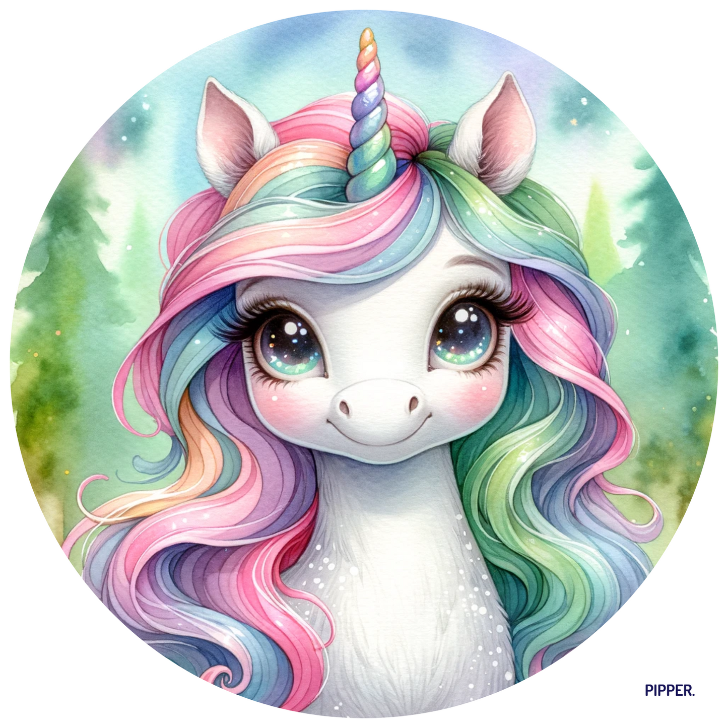 Round Wall Sticker – “Unicorn"