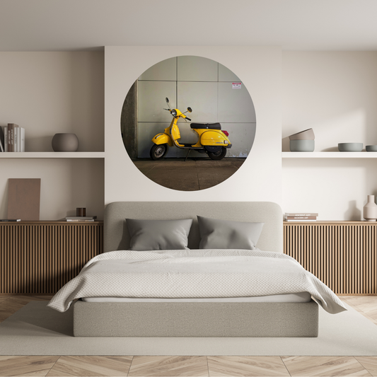 Round Wall Sticker – “Vespa"