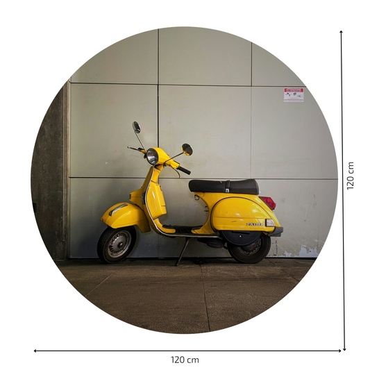 Round Wall Sticker – “Vespa"