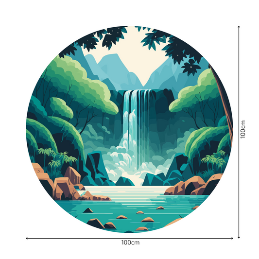 Round Wall Sticker – “Waterfall"